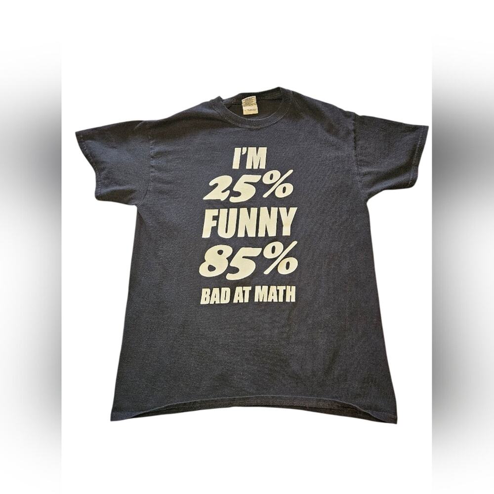 Medium Mens Funny Black Graphic T-Shirt